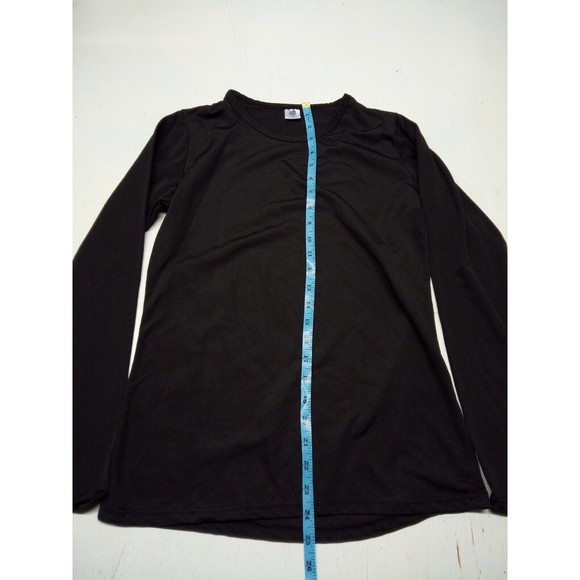 GOLD MEDAL INTERNATIONAL Black KNIT Long Sleeve BASE LAYER T-Shirt Sz Medium - Picture 2 of 5
